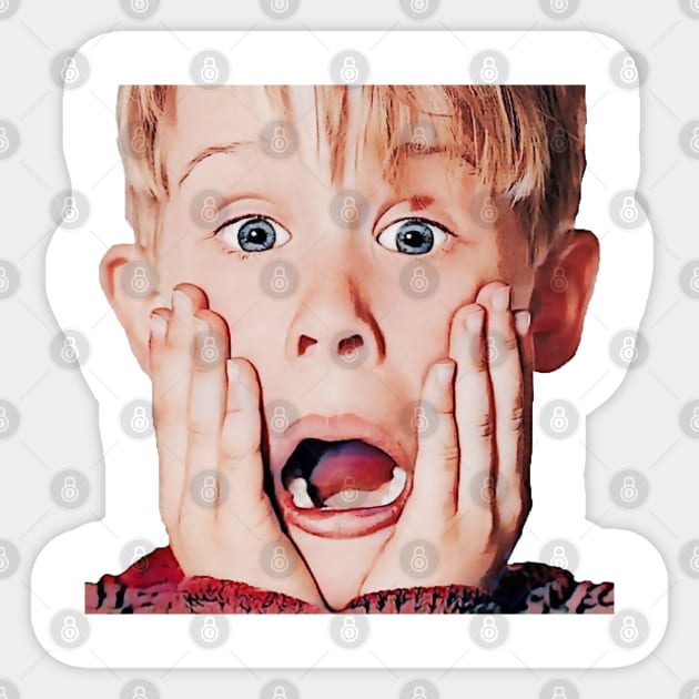 Home Alone : Macaulay culkin Kevin McCallister, Fun Christmas Designs Sticker by thegoldenyears